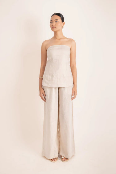 MOIRA RELAXED PANTS BEIGE - STUDIO JO STORE